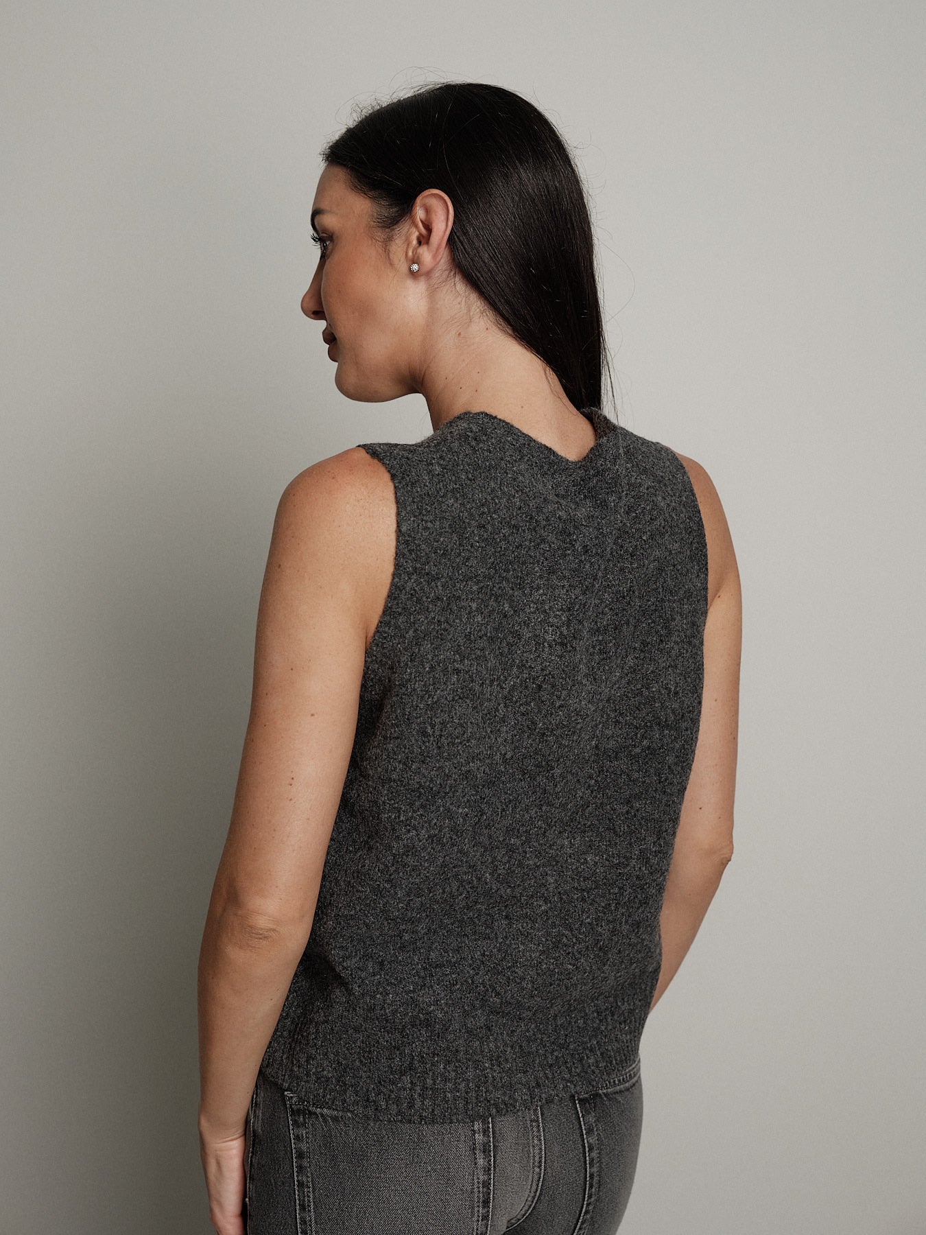 Gilet cardigan scollo v - Antracite