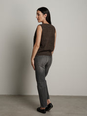 Gilet cardigan scollo v - moro