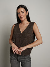 Gilet cardigan scollo v - moro