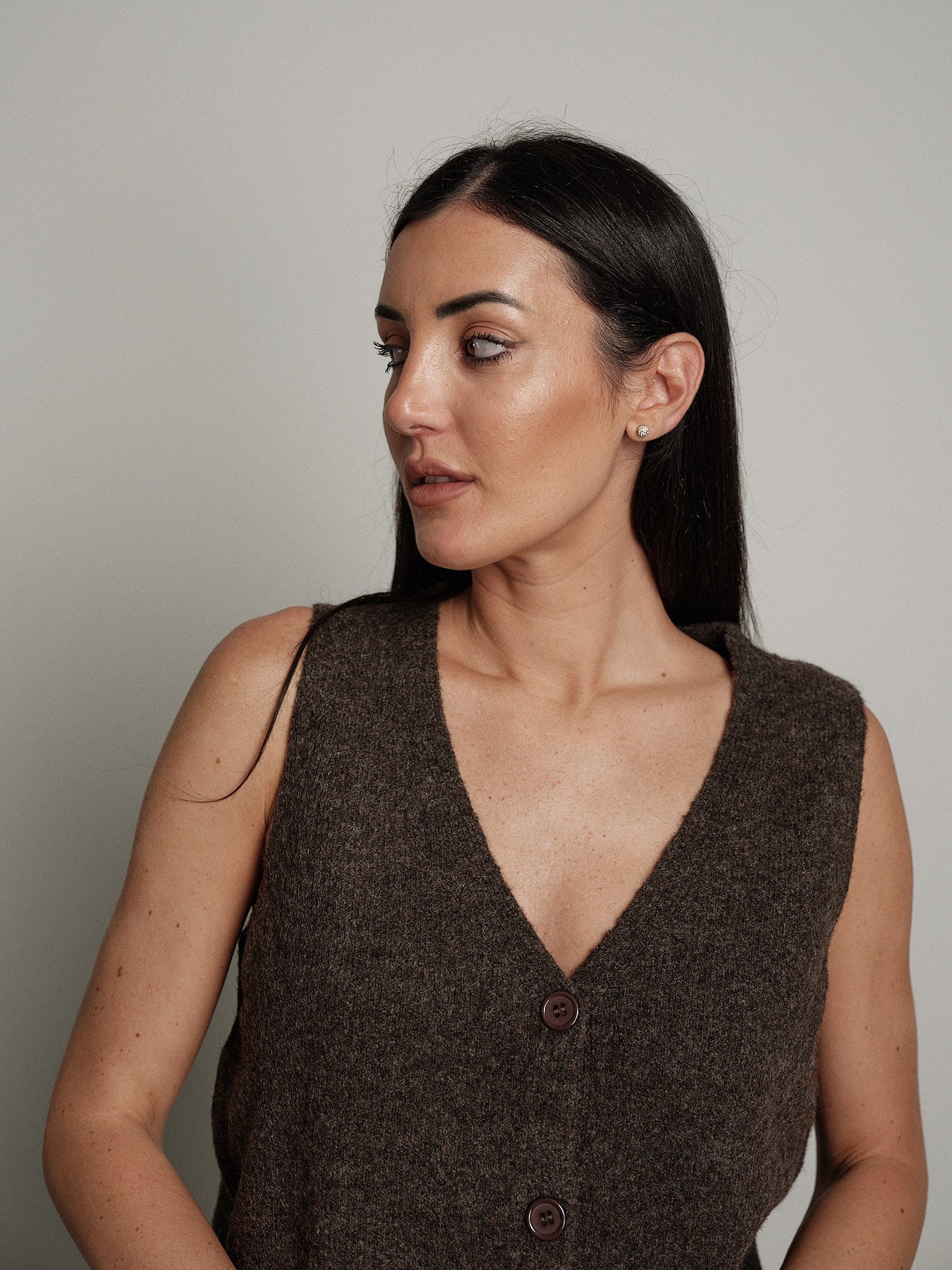 Gilet cardigan scollo v - moro