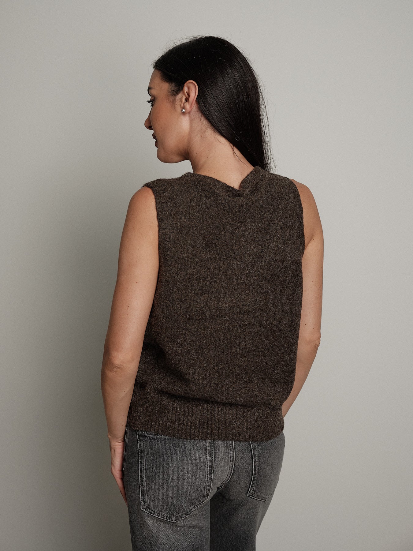 Gilet cardigan scollo v - moro