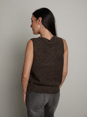 Gilet cardigan scollo v - moro
