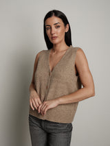 Gilet cardigan scollo v - Beige