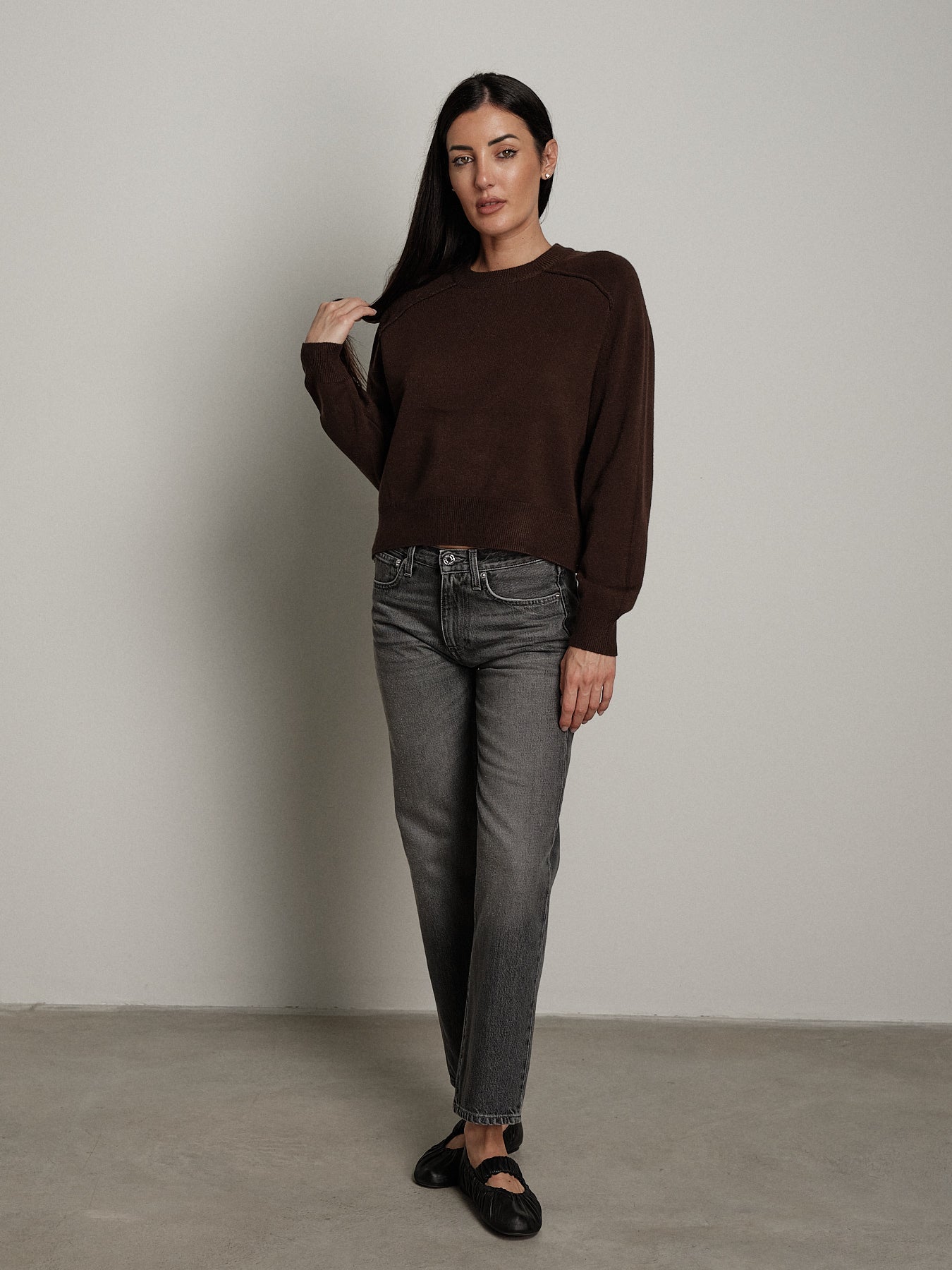 Pullover cuciture esterne - moro