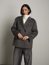 Giacca cappotto doppiopetto - Grigio