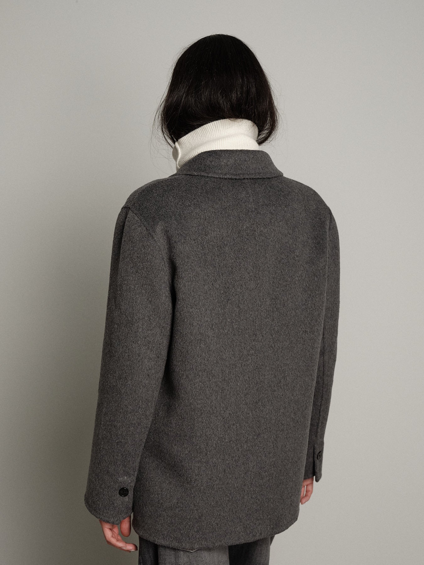 Giacca cappotto doppiopetto - Grigio