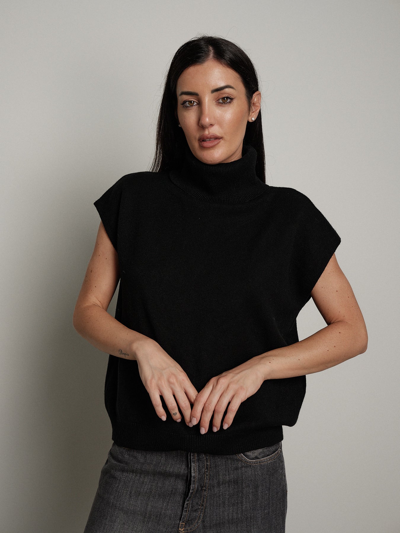 gilet dolcevita - Nero