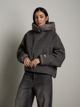Bomber cappuccio removibile - Grigio