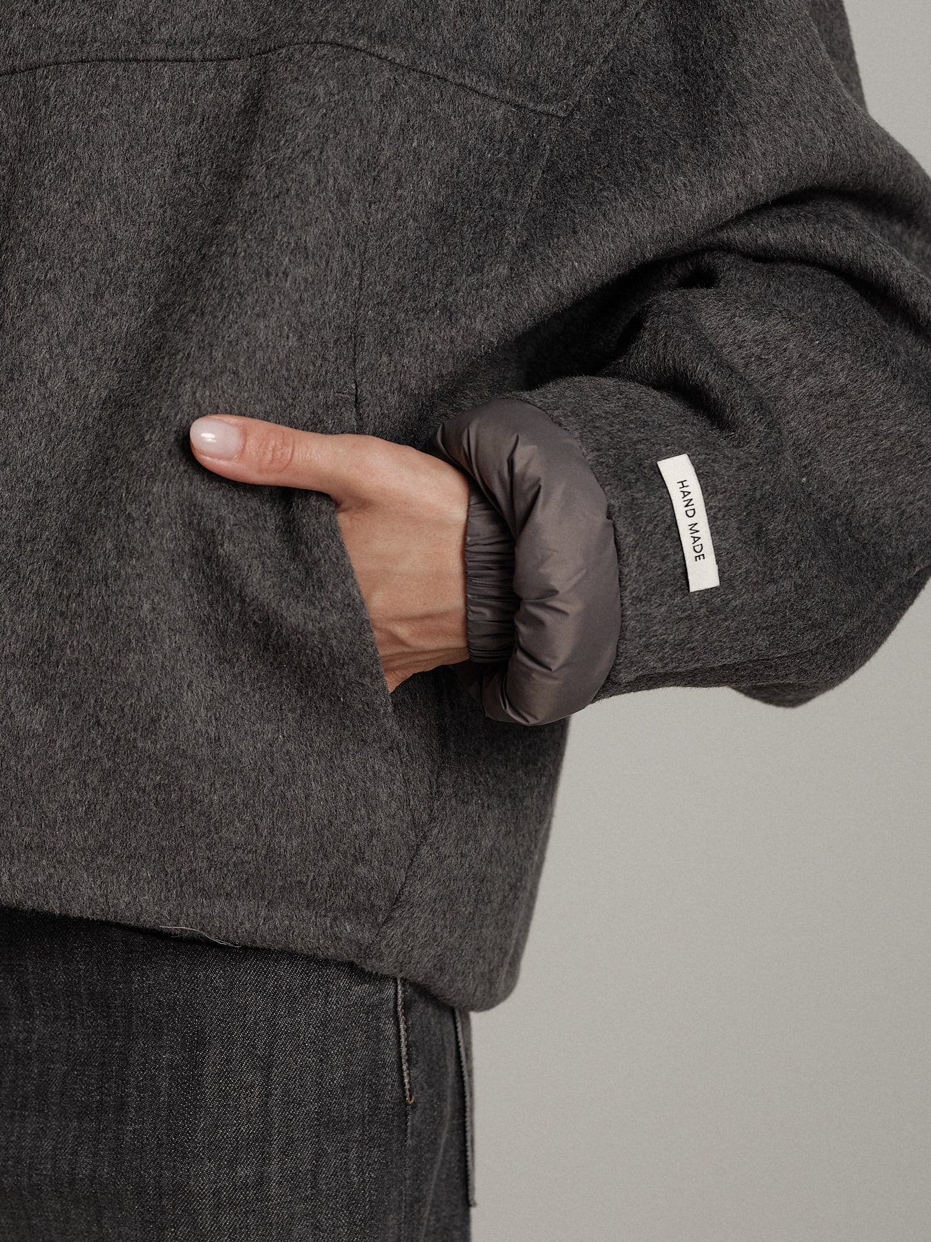 Bomber cappuccio removibile - Grigio