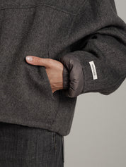 Bomber cappuccio removibile - Grigio
