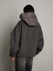 Bomber cappuccio removibile - Grigio
