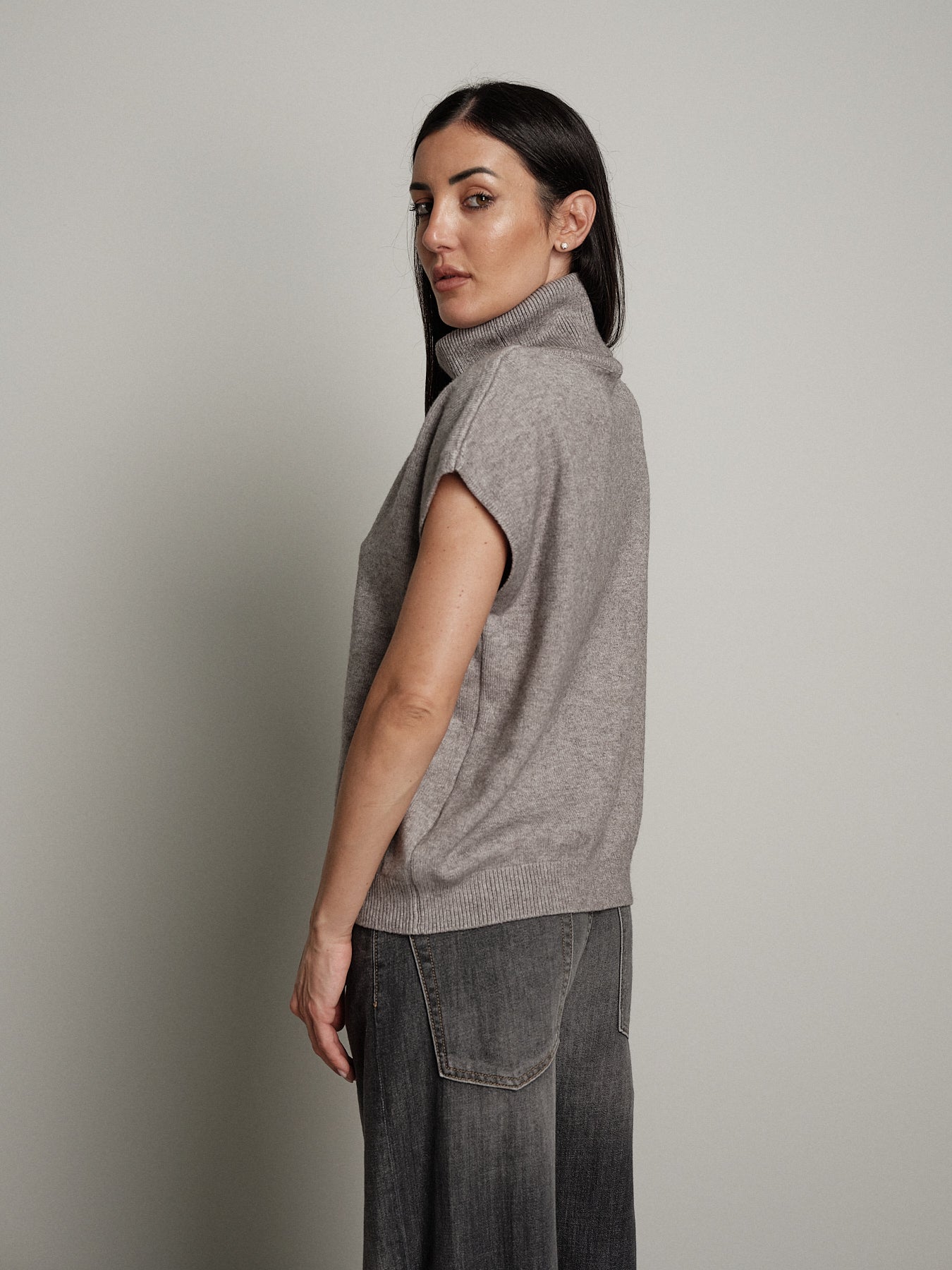 gilet dolcevita - Grigio