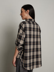camicia check - Blu