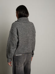 dolcevita mezza zip - Grigio