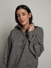 dolcevita mezza zip - Grigio