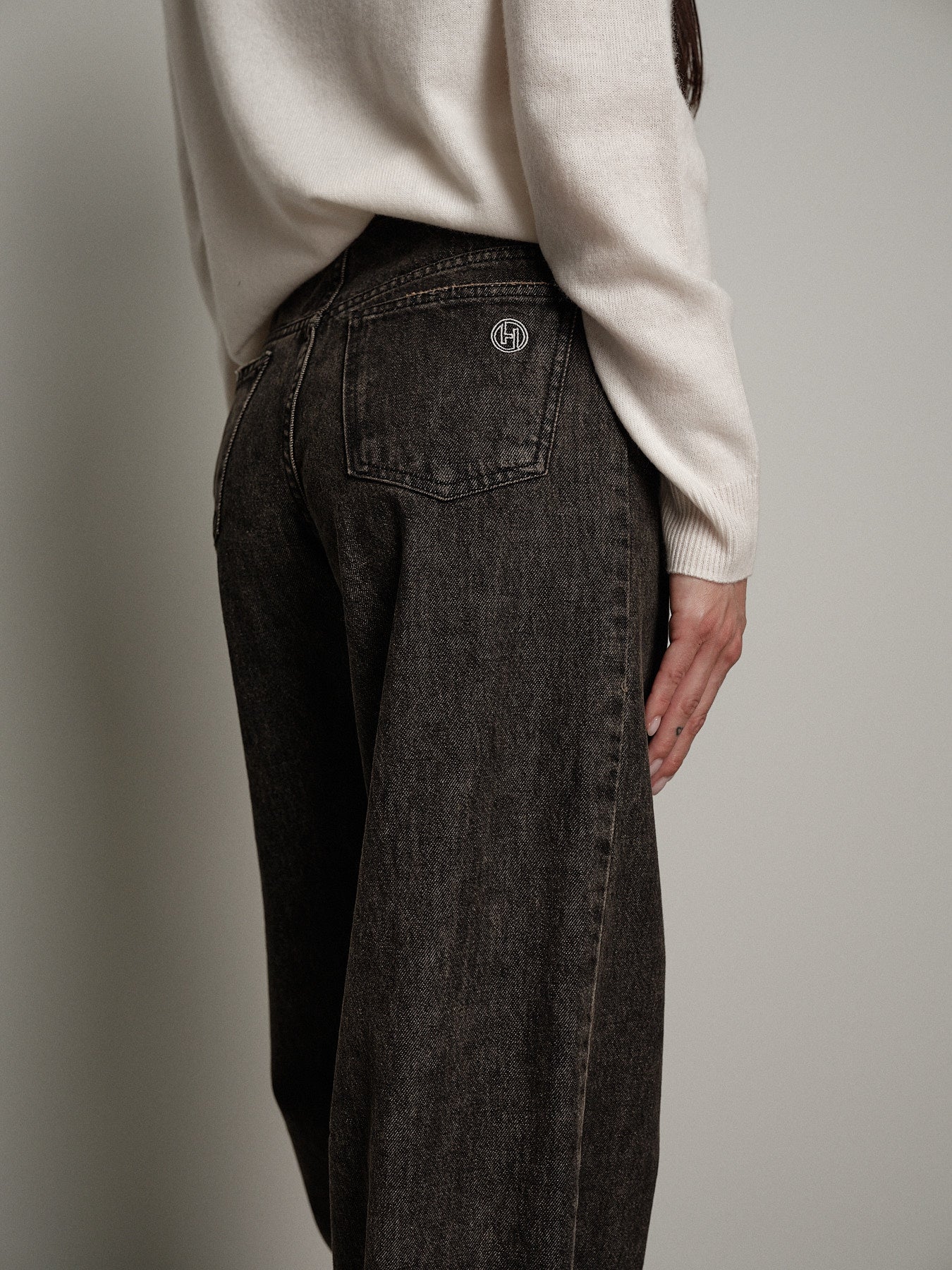 Jeans judo sabbiato - Nero