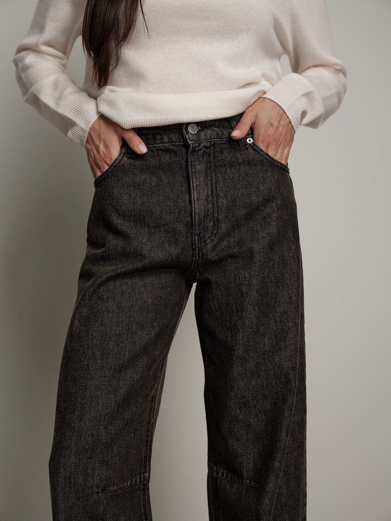Jeans judo sabbiato - Nero