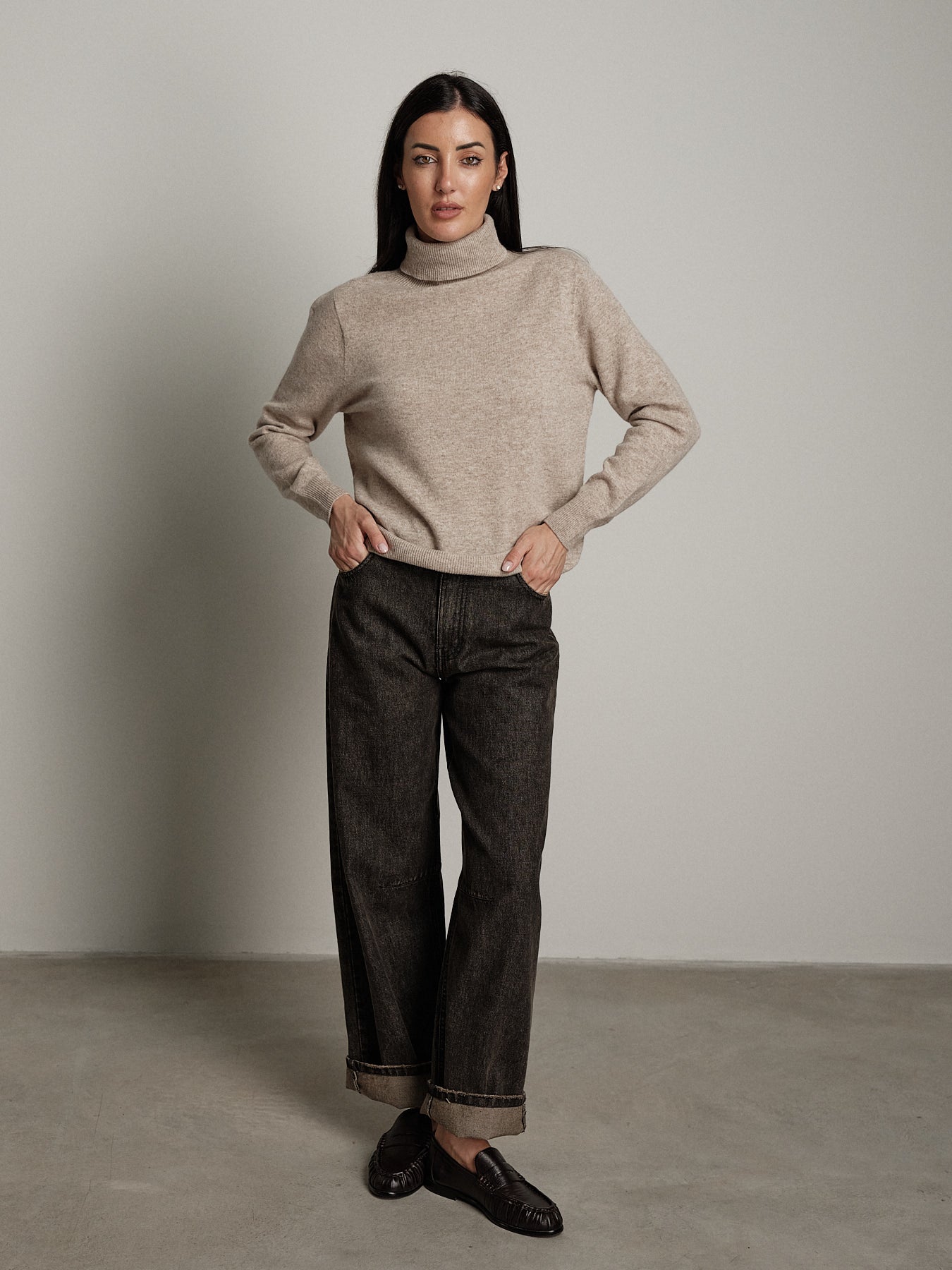 dolcevita basico pura lana - Beige