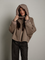Bomber cappuccio removibile - Cammello