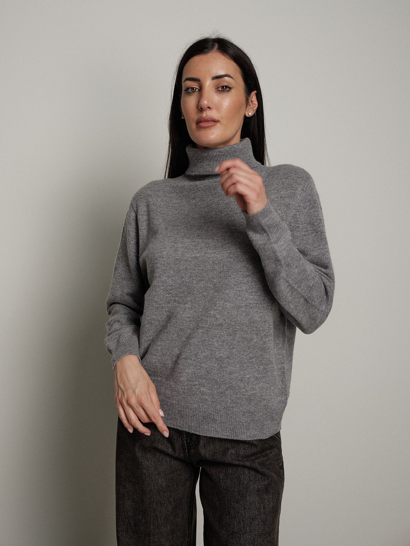 dolcevita basico pura lana - Grigio
