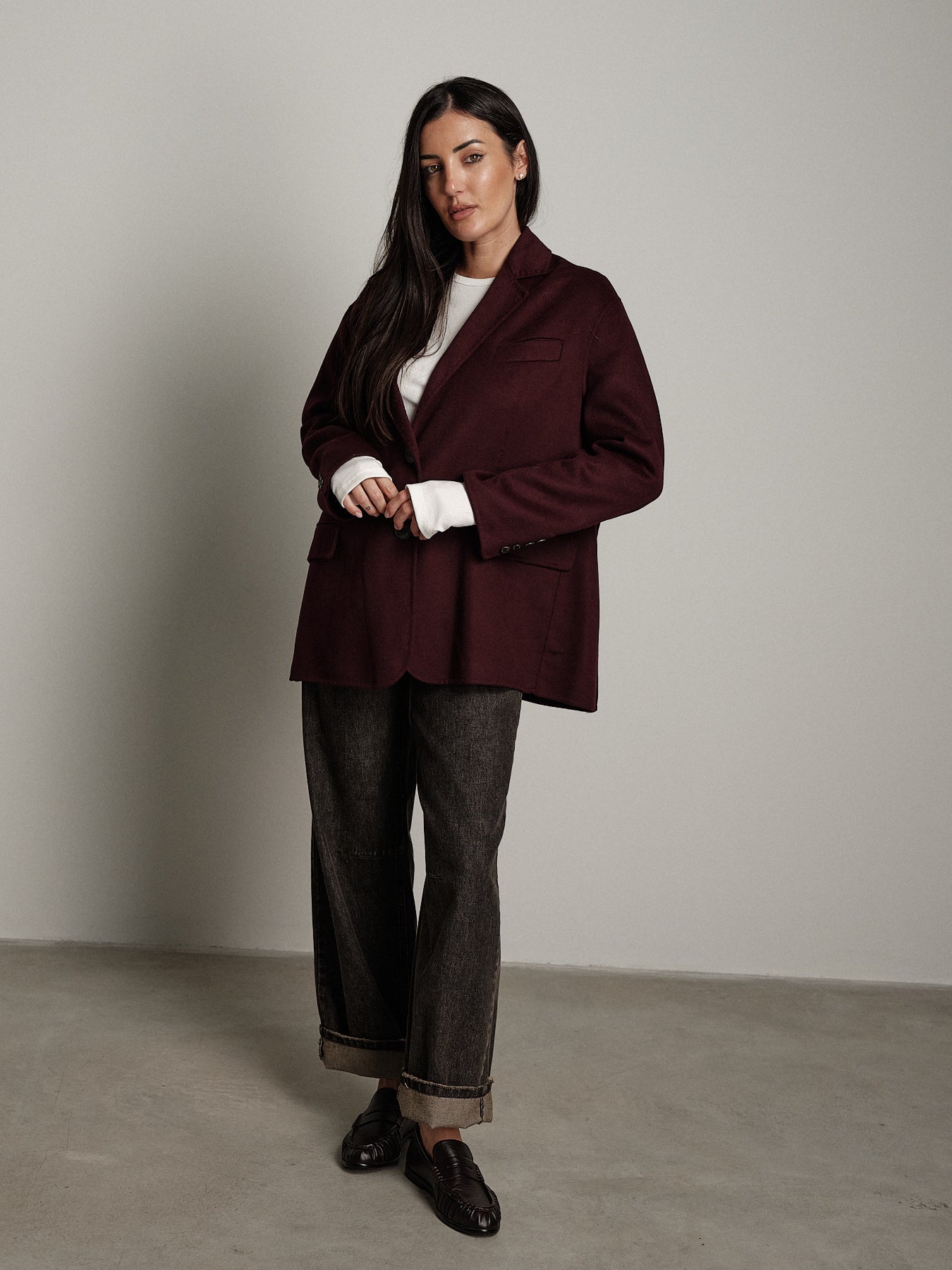 Giacca cappotto over - Bordeaux