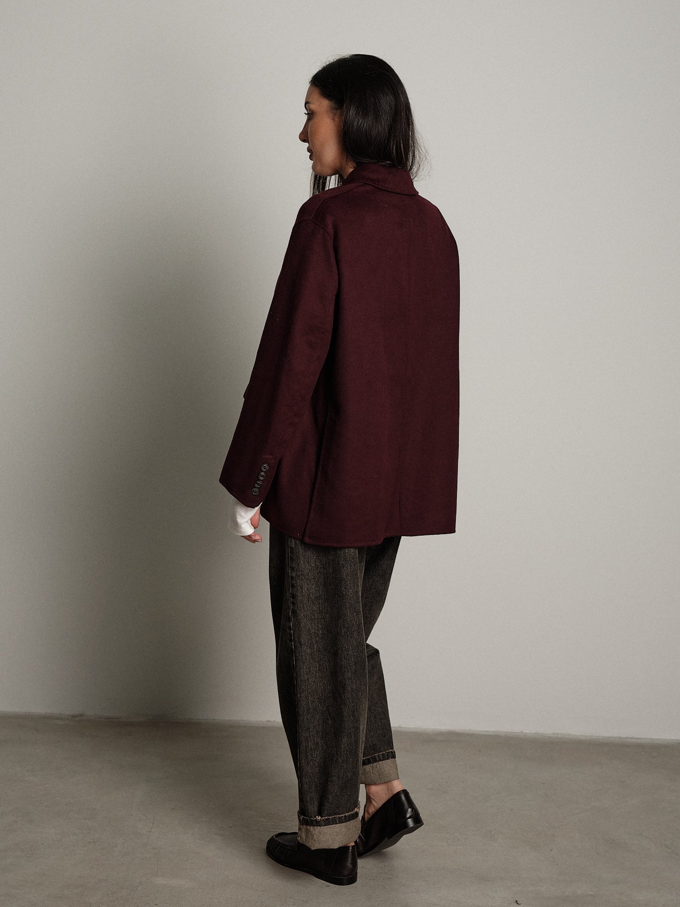 Giacca cappotto over - Bordeaux