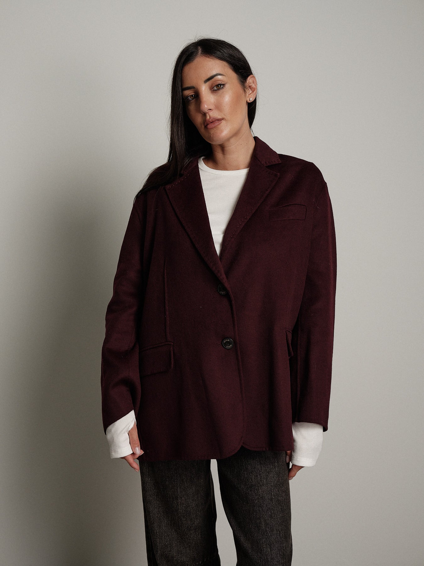 Giacca cappotto over - Bordeaux