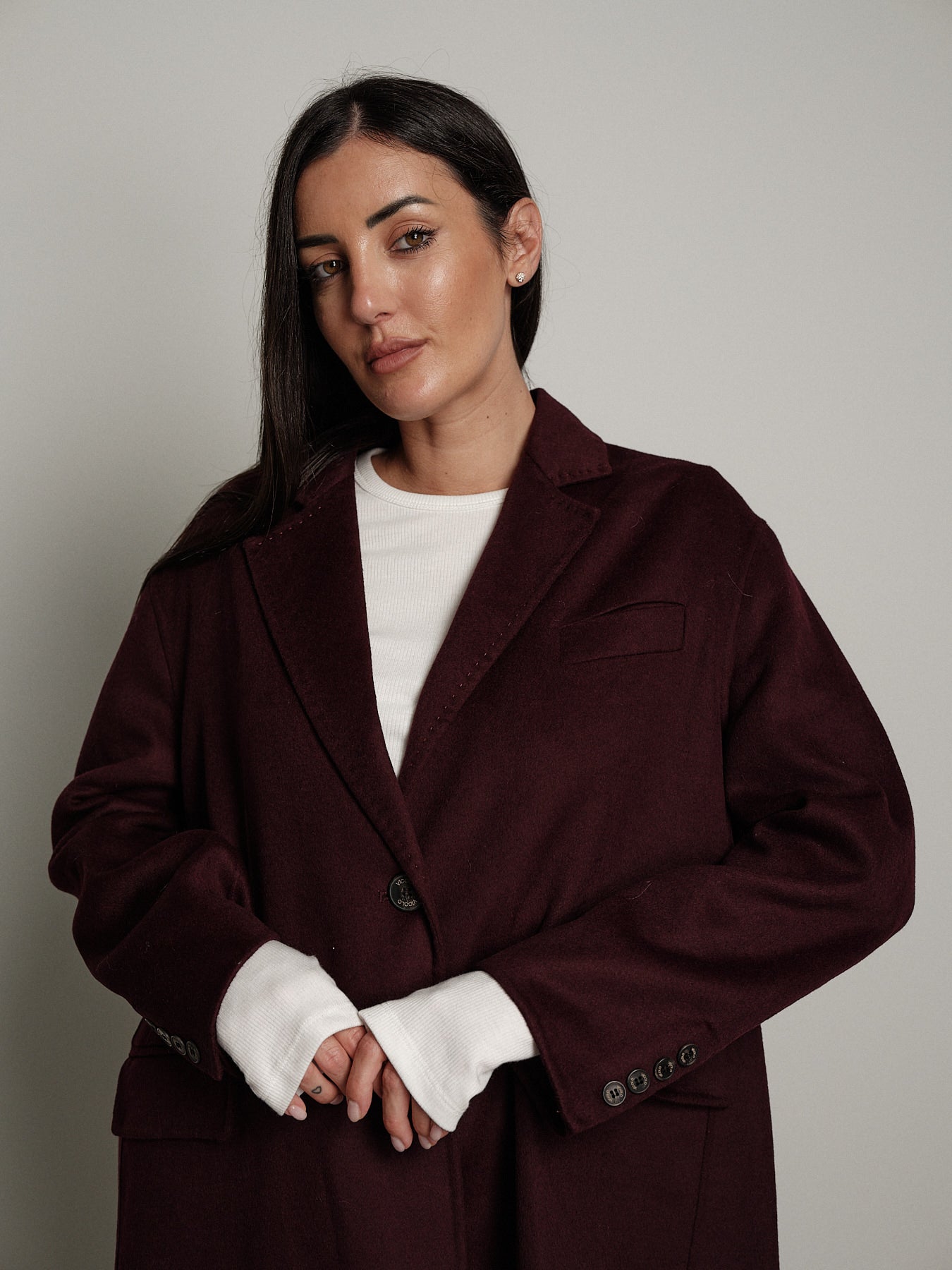 Giacca cappotto over - Bordeaux