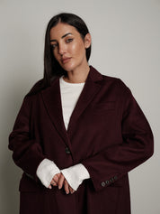 Giacca cappotto over - Bordeaux