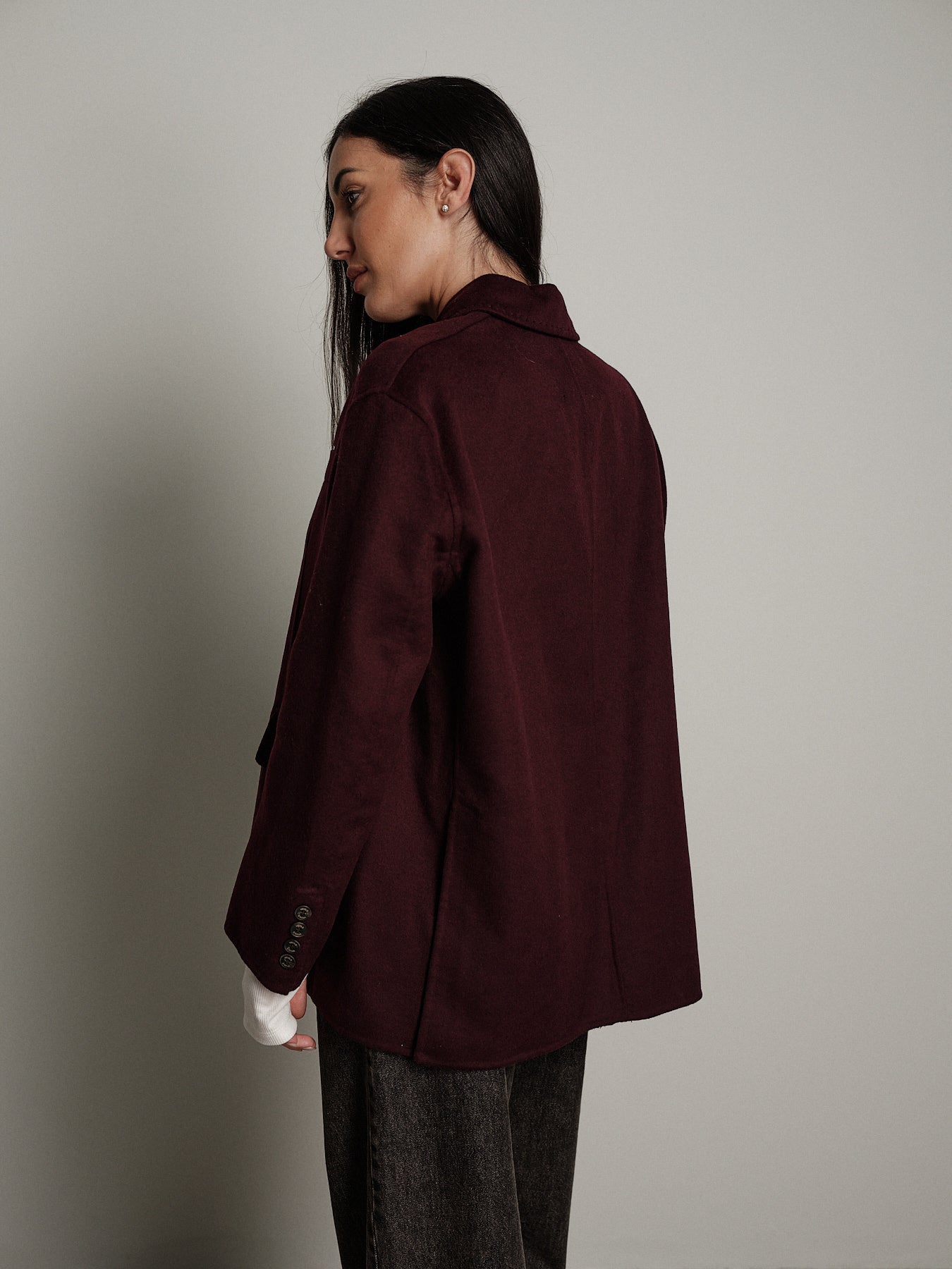 Giacca cappotto over - Bordeaux