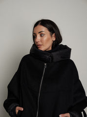 Bomber cappuccio removibile - Blu notte