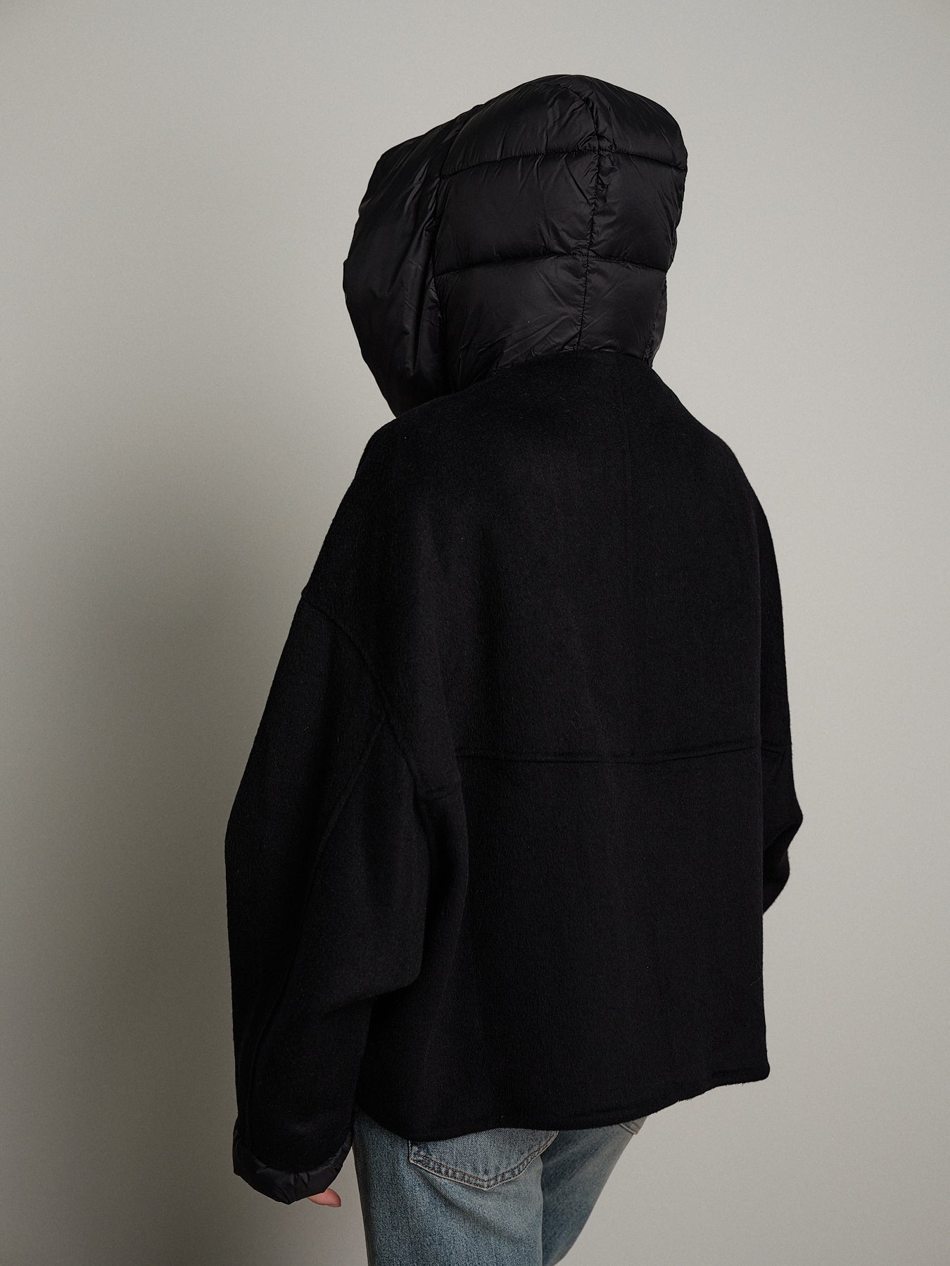 Bomber cappuccio removibile - Blu notte