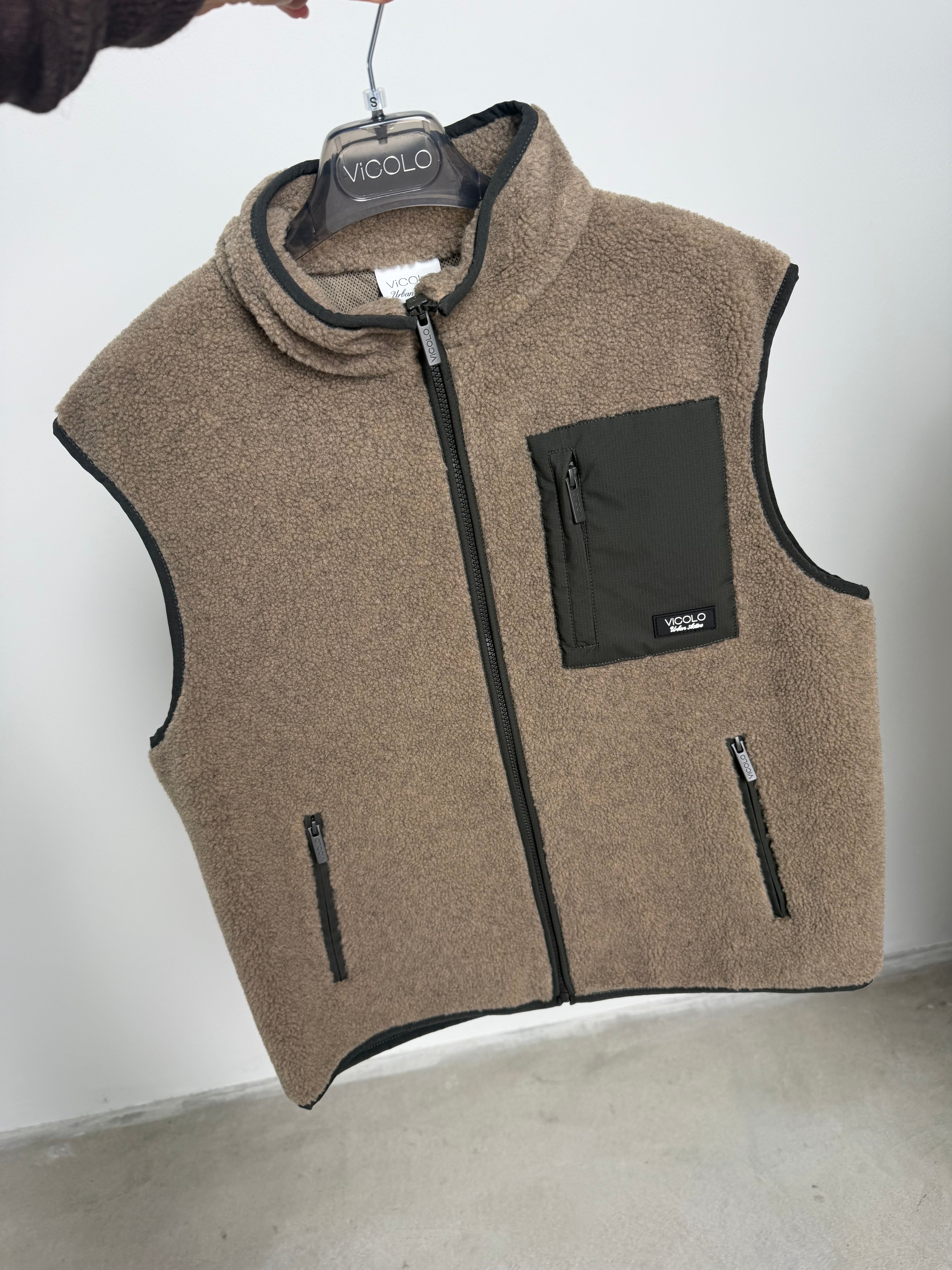 Gilet teddy virale - Tortora