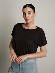 T-shirt girocollo lino (colori all'interno)