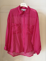Camicia mussola leggera - Fucsia