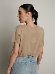 T-shirt girocollo lino (colori all'interno)