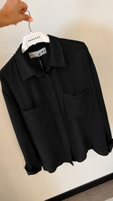 Camicia mussola leggera - Nero