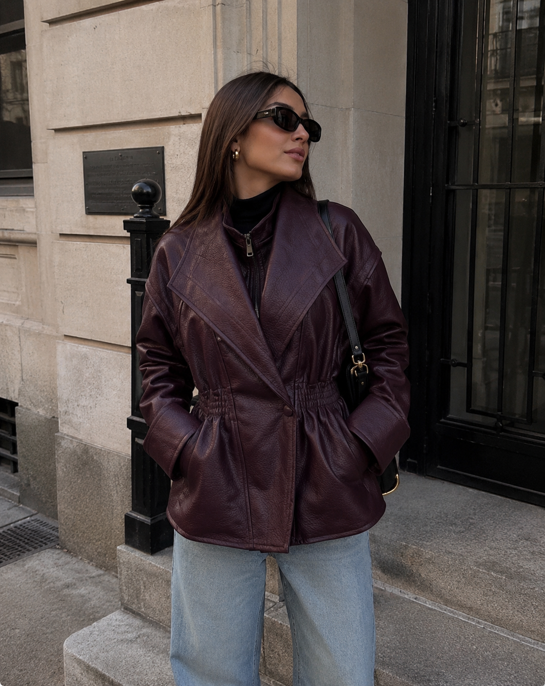 Bomber avvitato ecopelle PREORDINE 31/08 - Bordeaux