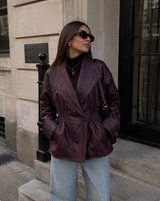 Bomber avvitato ecopelle PREORDINE 31/08 - Bordeaux