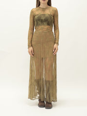 Body pizzo girocollo olio