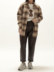 Pantalone bestseller ecopelle moro