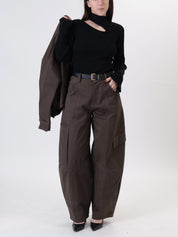 Pantalone Luna cargo over moro