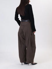 Pantalone Luna cargo over moro