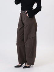 Pantalone Luna cargo over moro