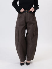 Pantalone Luna cargo over moro