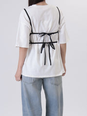 T-Shirt con pizzo bianca