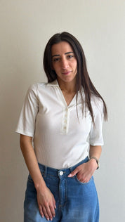 Polo serafino bianca