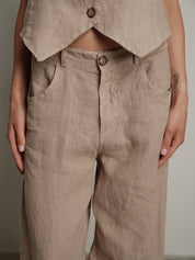 Pantalone Aurora barrel sabbia PREORDINE 22/06