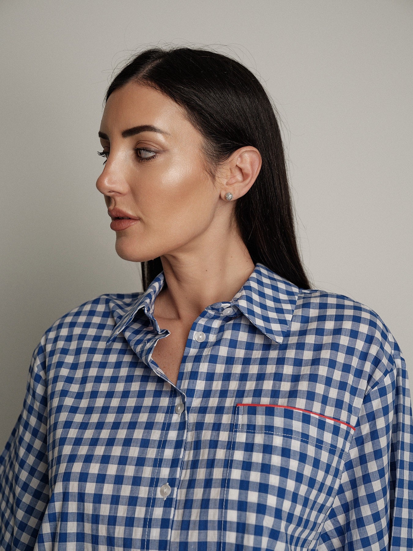 Camicia vichy blu elettrico new