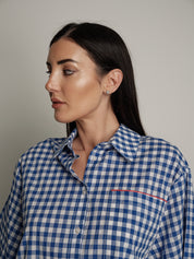 Camicia vichy blu elettrico new
